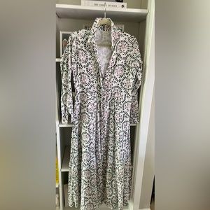 Livro Classic Shirt Dress, Block Print, Lined, Size S.